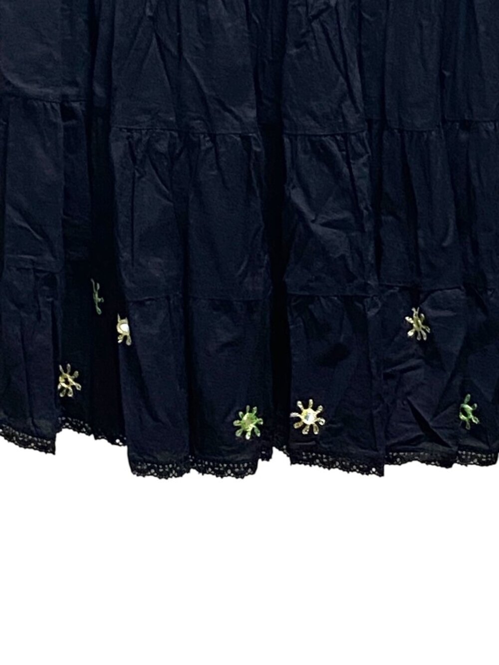Soaked Embroidered Maxi Skirt Black Size M Witchy Boho Hippie Festival Coastal - Picture 5 of 11